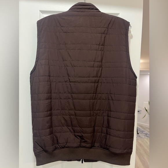 Robert Barakett Unisex Brown Quilted Vest sleeveless Jacket size medium - Picture 2 of 8
